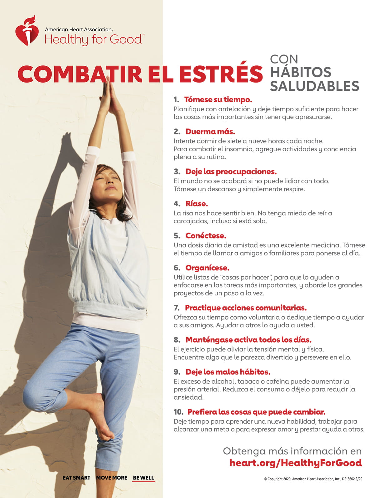 用西班牙语的健康习惯信息图对抗压力