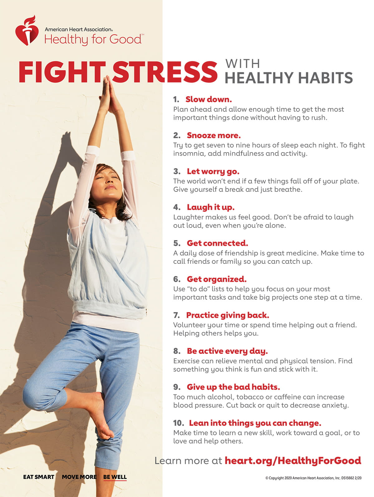 用健康的习惯对抗压力信息图