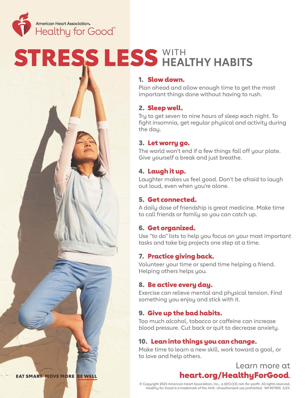 用健康习惯对抗压力信息图