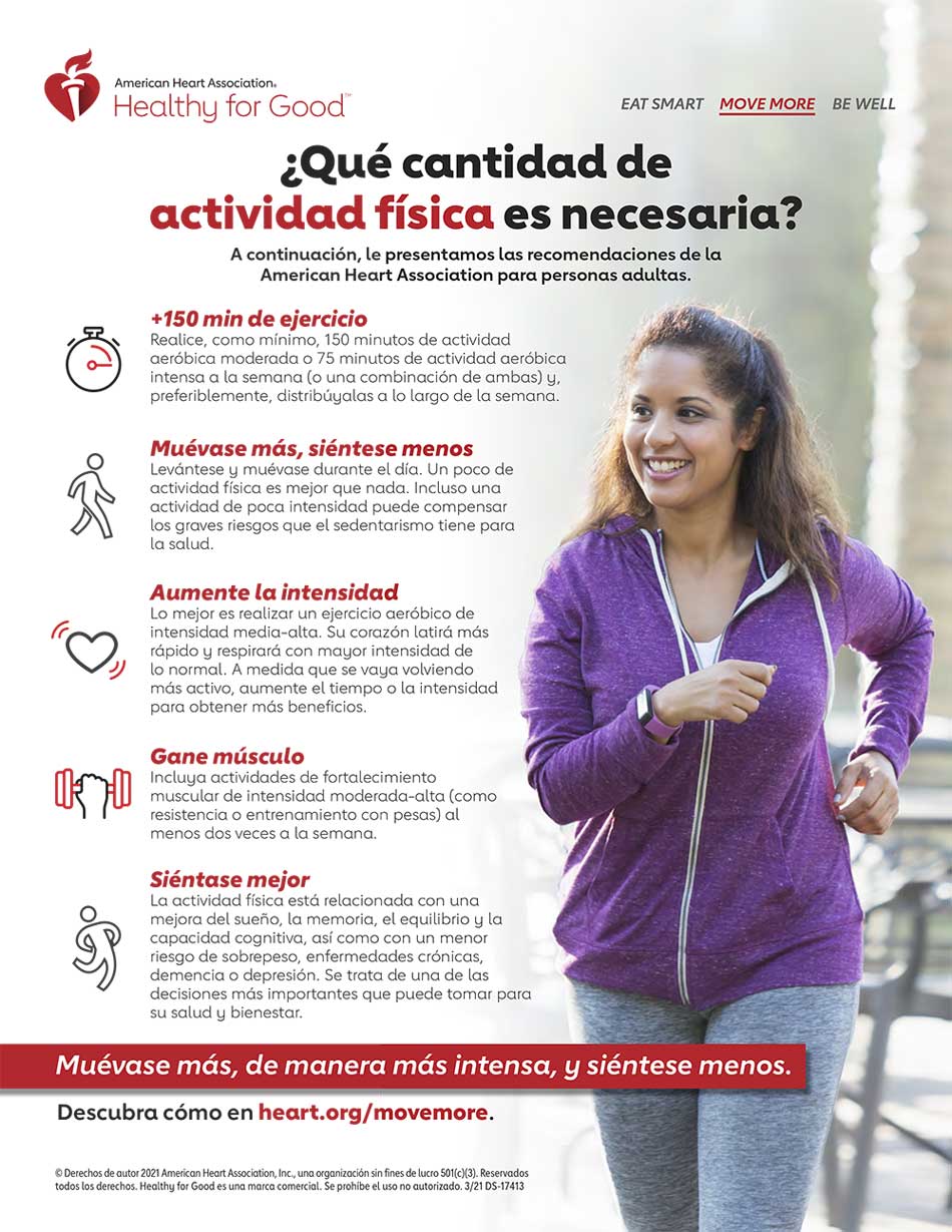 成人体育活动建议西班牙语信息图