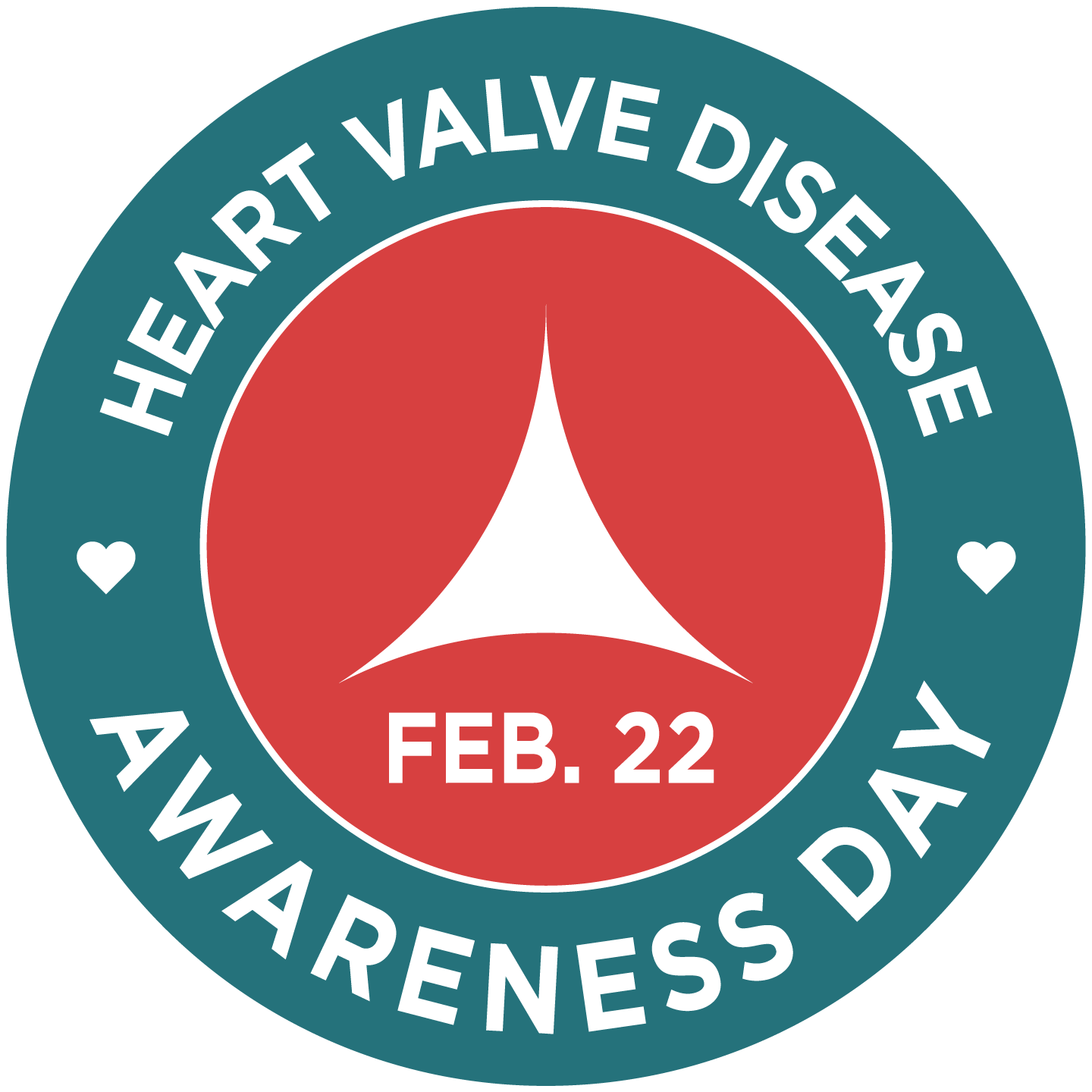 2月22日是心脏瓣膜疾病宣传日的标志